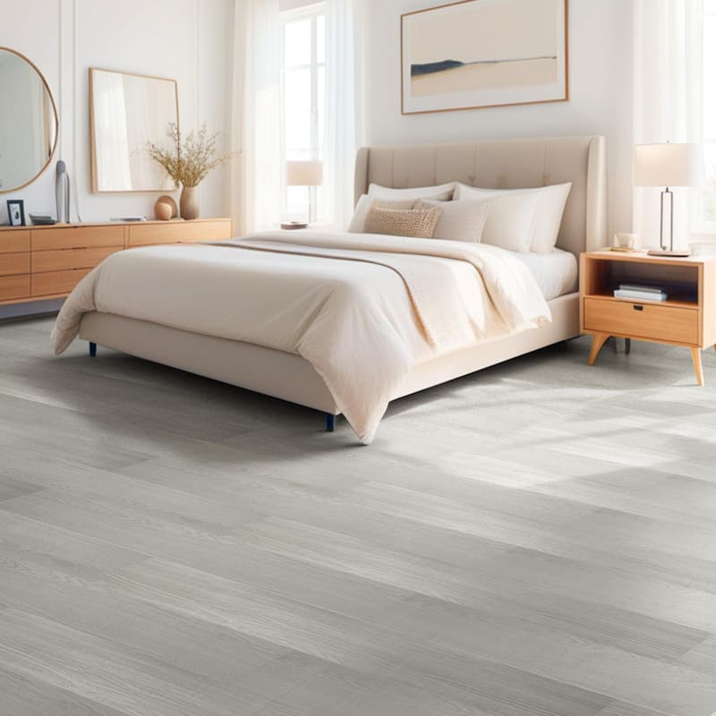Art3d 36-sheet 36"x6" Self-adhesive Vinyl Flooring Beige Wood Color, Cover 54 Sq.Ft.
