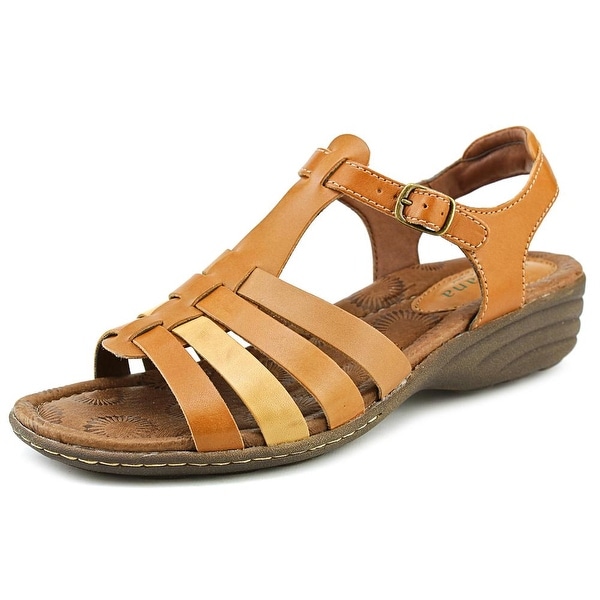 Montana Cricket Women Open-Toe Leather Tan Slingback Sandal