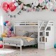 preview thumbnail 2 of 29, Twin Over Full Loft Bed With Staircase,Storage Space for Home
