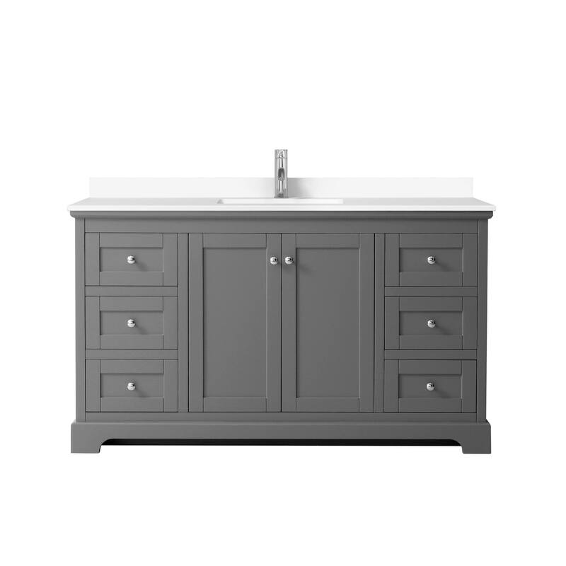 Wyndham Collection Avery 60" Free Standing Single Basin Vanity Set