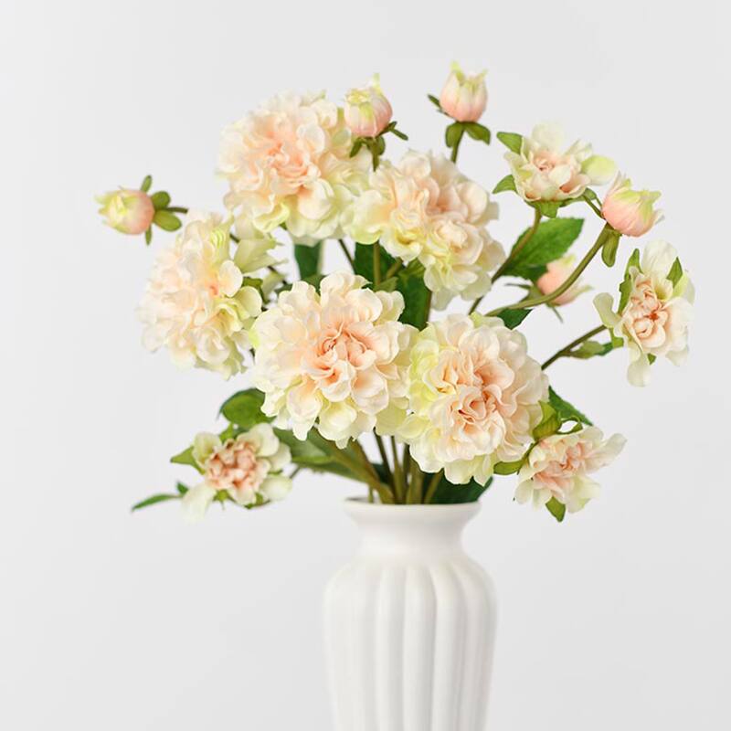 Silk Decorative Artificial Paeonia lactiflora(Pack of 1 Branch)