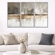 preview thumbnail 12 of 17, Designart Brown and Grey Horizon Abstract - Landscape Framed Wall Art Set of 3 48 in. W x 32 in. H - Silver