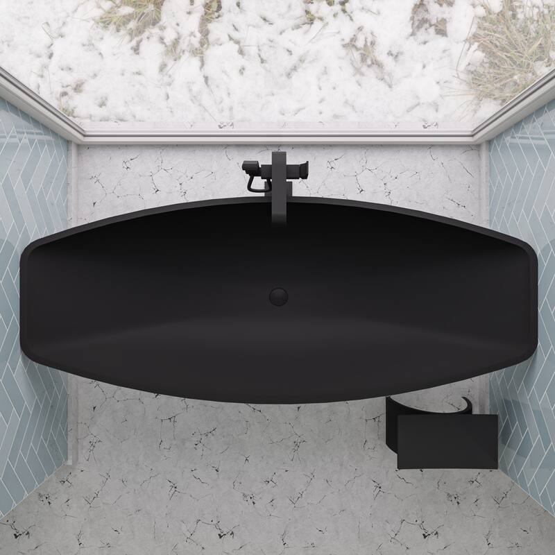 ALFI brand HammockTub1-BM 79" Acrylic Wall Mounted Hammock Tub