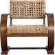 preview thumbnail 1 of 5, Uttermost Rehema 30" Wide Wood Framed Dual Arm Accent Chair Rattan