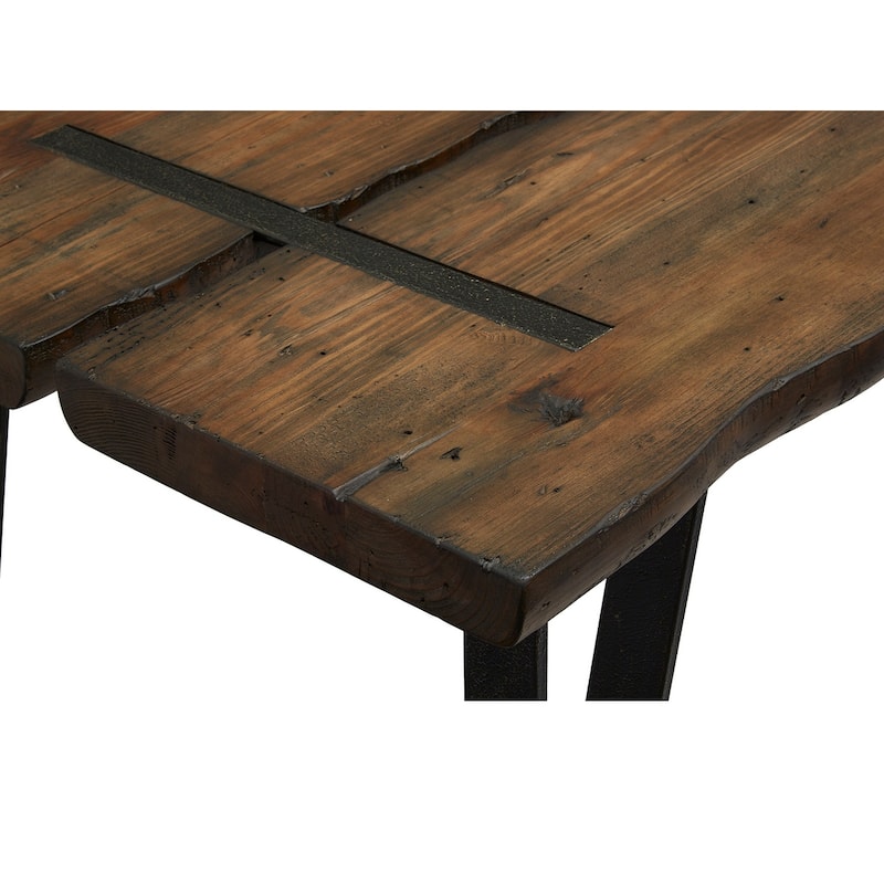 Magnussen Home Dartmouth Sawmill and Galvanized Steel Rectangular Cocktail Table - 48''W x 28''D x 18''H