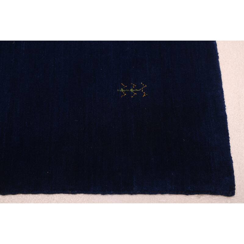 ECARPETGALLERY Hand Loomed Kashkuli Gabbeh Navy Wool Rug - 5'4 x 7'7