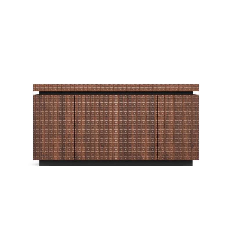 GDF Studio - Modern Antique Brown MDF & Particle Board Buffet Cabinet with Soft Close Doors