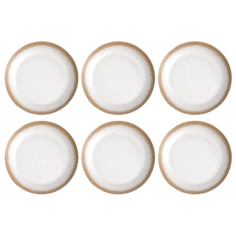Abode Homewares Carmel Merge Reactive Dinner Plate - White - 10.5" - Set of 6 - White