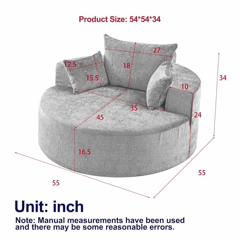 54 Inch Modern Sofa Lounge Chair