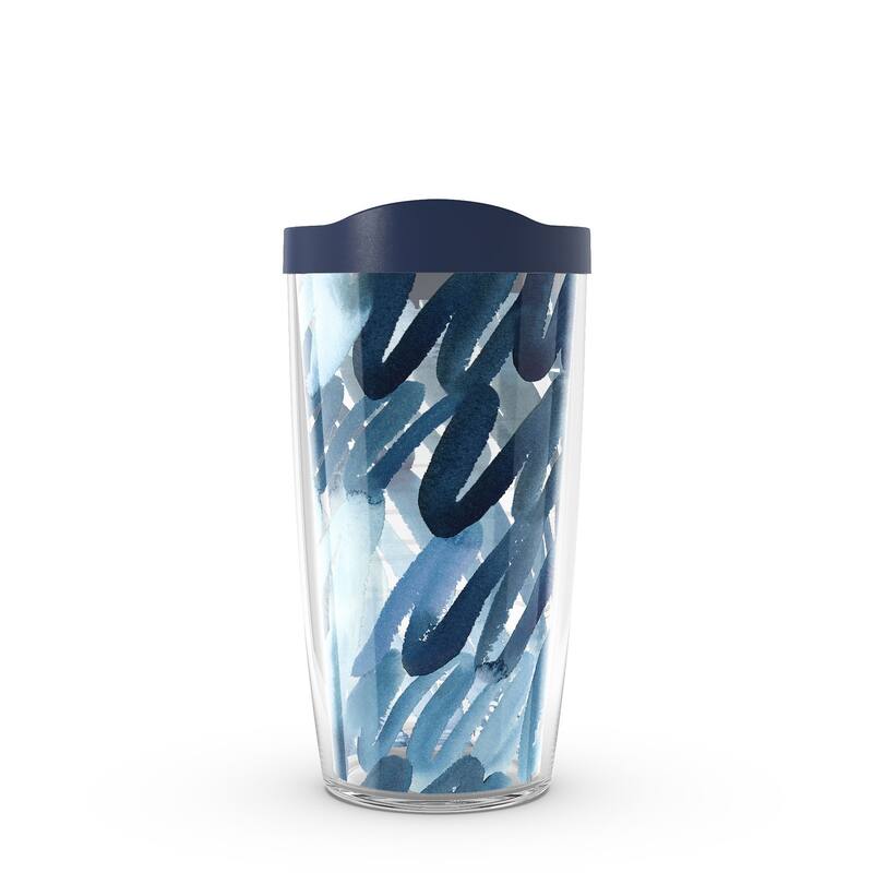 Tervis Yao Cheng - Scribbles In Blue Made in USA Double Walled Insulated Travel Tumbler, Classic - 16oz