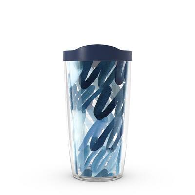 Tervis Yao Cheng - Scribbles In Blue Made in USA Double Walled Insulated Travel Tumbler, Classic