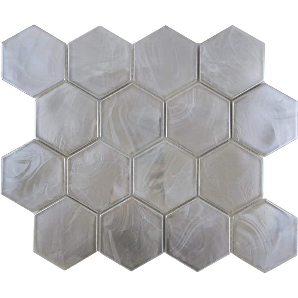Emser Tile Splash - 11" x 13" Hexagon Geometric Mosaic Wall Tile -