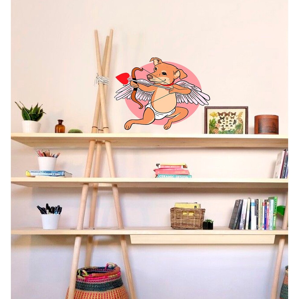 Cupid Dog Decal, Cupid Dog Sticker, Cupid Dog Wall Decor-image