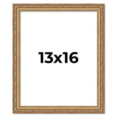 13x16 Frame Red Solid Wood Picture Frame Width 1.75 Inches | Interior Frame Depth 1 13/16 Inches