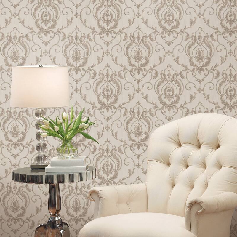 Galerie Wallcoverings Ornamenta 2 Detailed Damask Embossed Vinyl Matte Wallpaper Roll