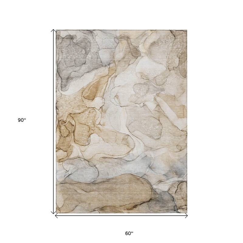 Elfi Artistic Abstract Weather Resistant Versatile Elegance Outdoor Rug