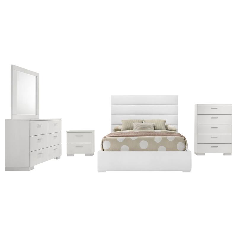 Felicity Bedroom Set White High Gloss