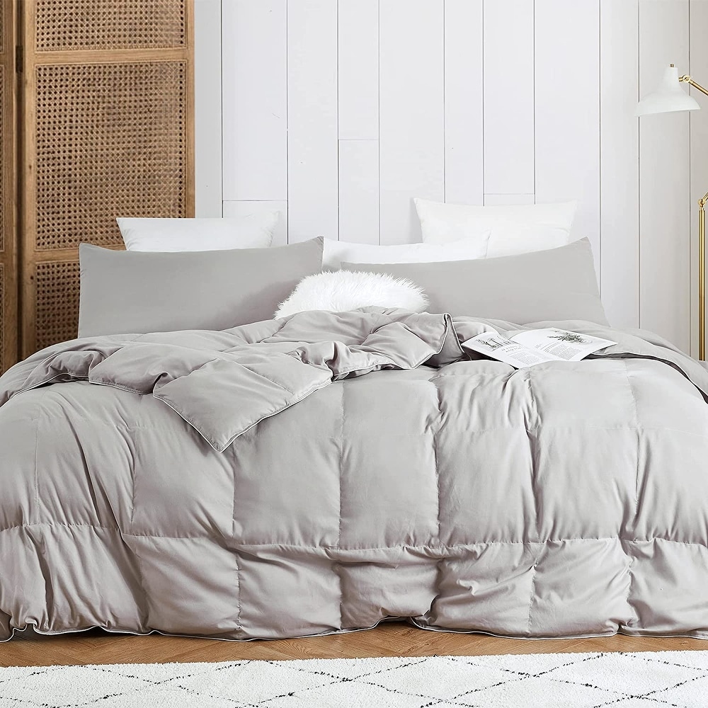 Snorze® Cloud Comforter Set - Coma Inducer® Oversized Bedding in Silver Cloud