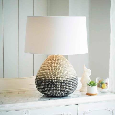 Natural Seagrass LED Table Lamp