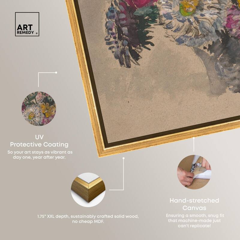 Basket of Flowers Canvas by Art Remedy