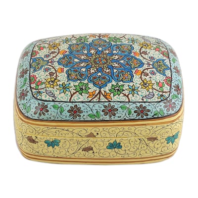 Novica Handmade Floral Majesty Wood Decorative Box
