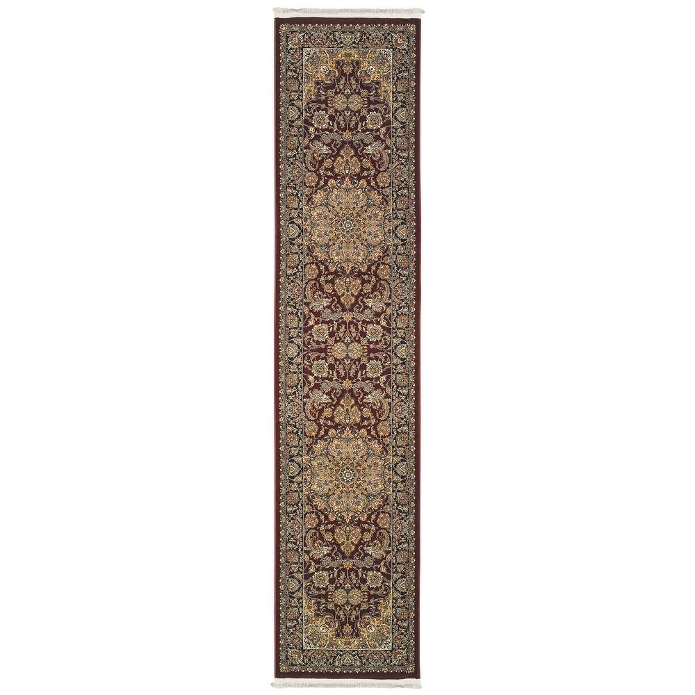Style Haven Manchester Baroque Medallion Fringed Area Rug