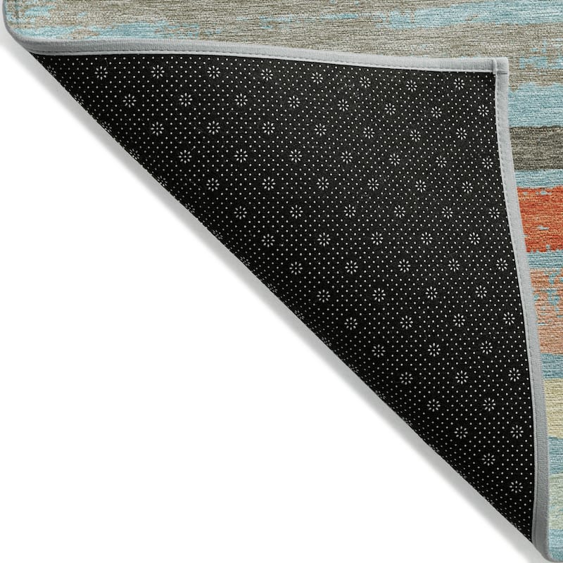 HomeRoots Striped Transitional Rectangle Outdoor Rug