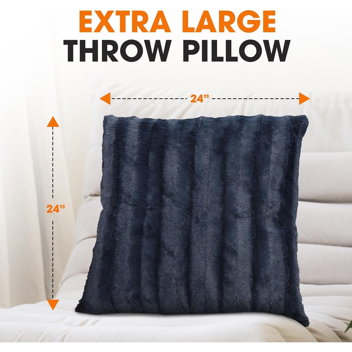 Extra large shop fur pillows