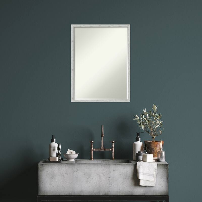 Imprint Half-Inch-Bevel Wood Framed Wall Mirror - Glass Size 18x24