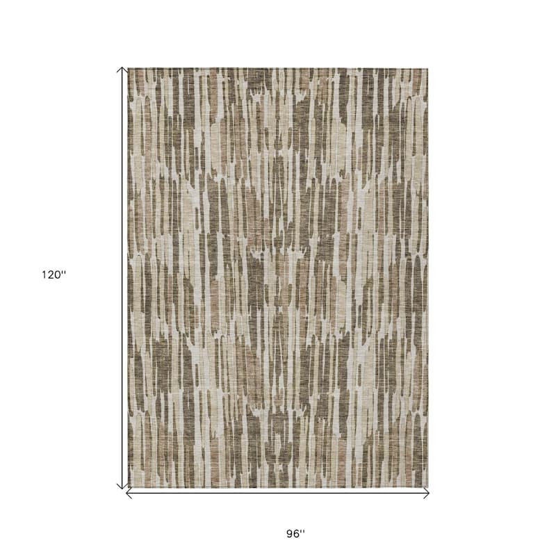 HomeRoots Abstract Transitional Rectangle Outdoor Rug