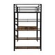preview thumbnail 19 of 19, Twin/Full Size Metal Loft Bed with Bulit-in Desk and 2 Storage Drawers, Heavy Duty Loft Bedframe with 4-Tier Storage Shelves