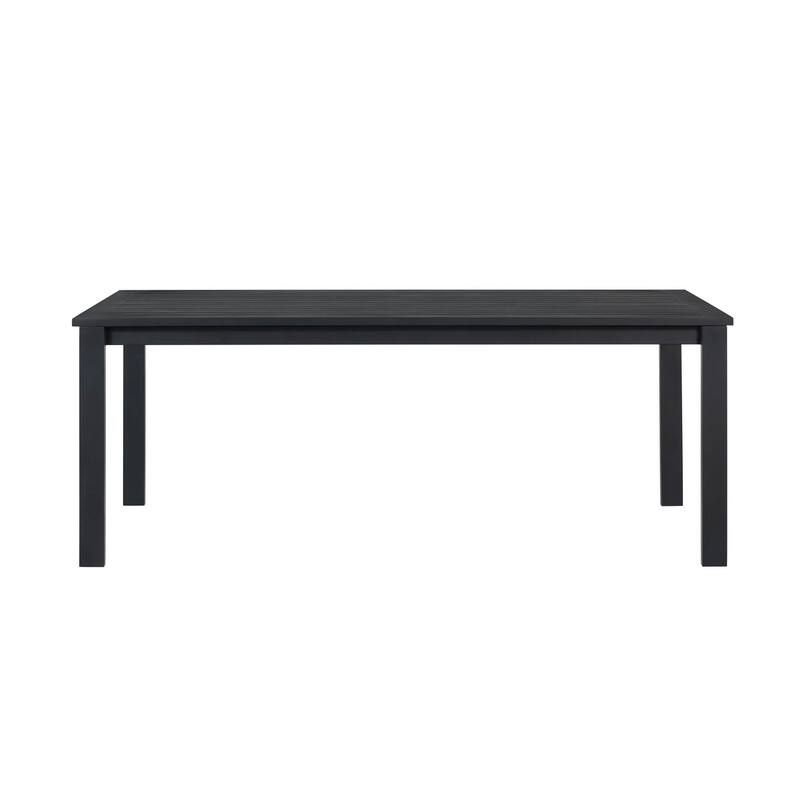 Sardinia Outdoor Aluminum Dining Table and 6 Chairs Set - Black