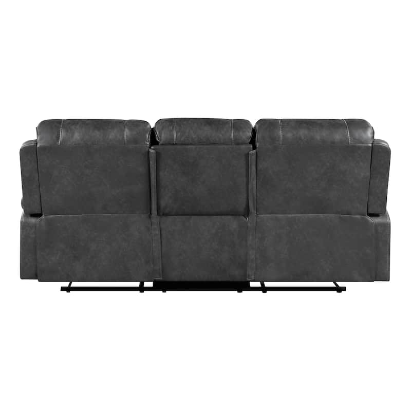 Ashton Faux Leather 3-Piece Manual Reclining Living Room Sofa Set