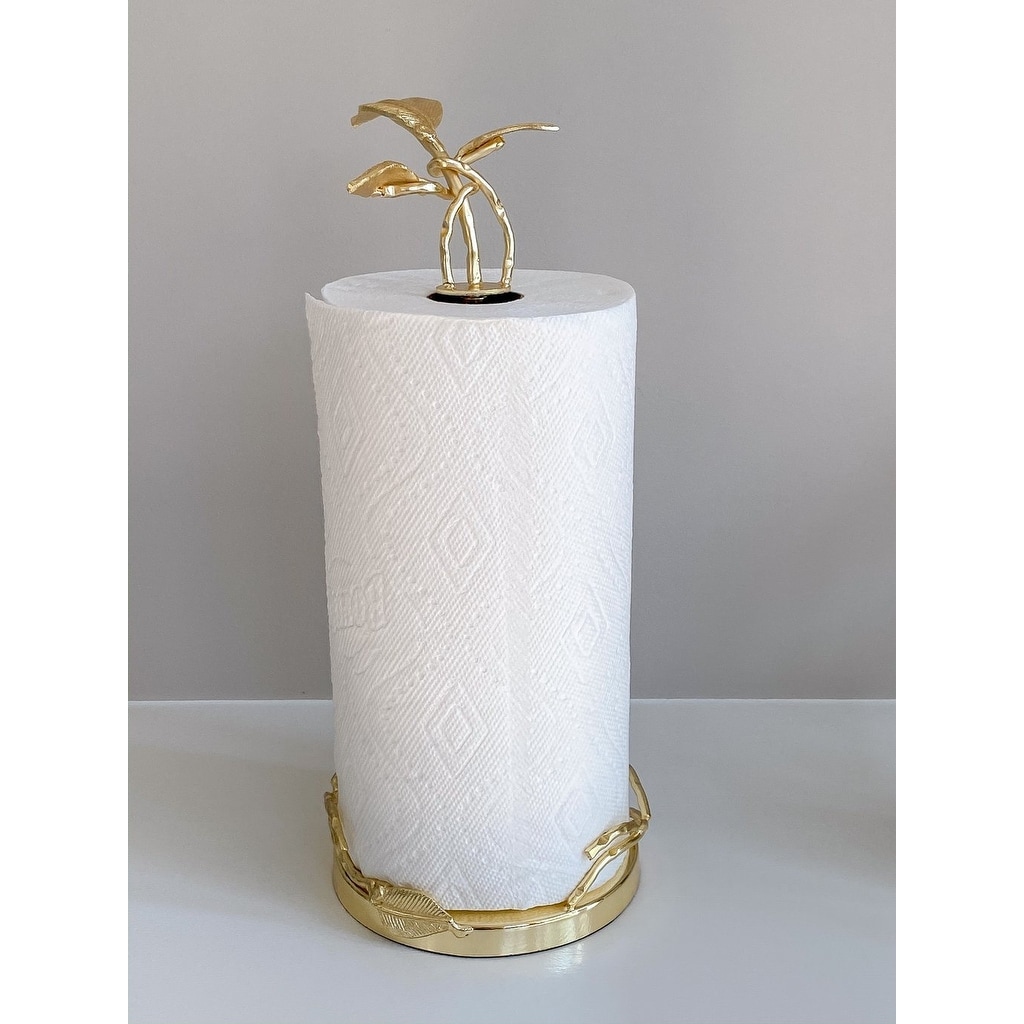 https://ak1.ostkcdn.com/images/products/is/images/direct/43e6072ea627f524f2748878e695a2e175d344f7/Stainless-Steel-Paper-Towel-Holder-with-Gold-Leaf-Design---Base-7%22D-Height-15%22.jpg