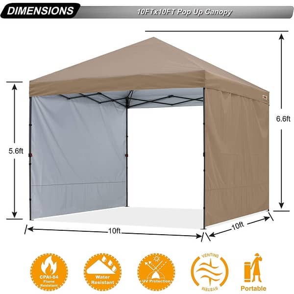 dimension image slide 13 of 26, ABCCANOPY Durable Easy Pop up Canopy Tent Outdoor canopy tent