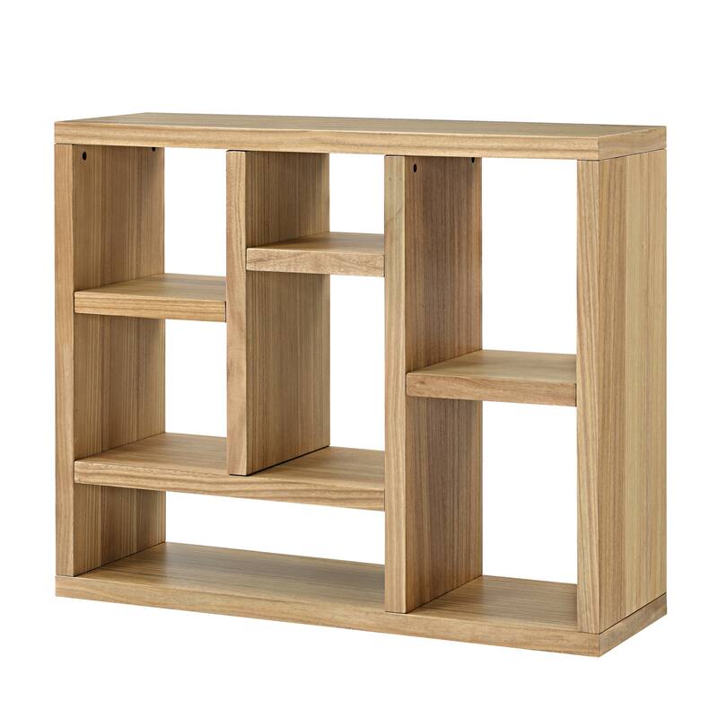 Freestanding Display Wooden bookshelf with 7 storage spaces