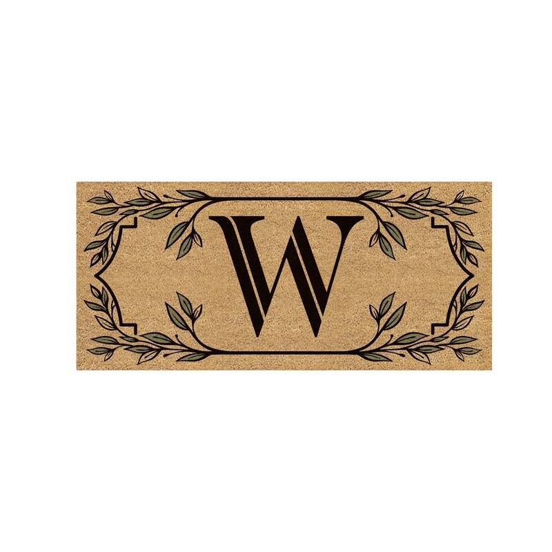 Monogram Flocked Sassafras Coir Switch Mat - W