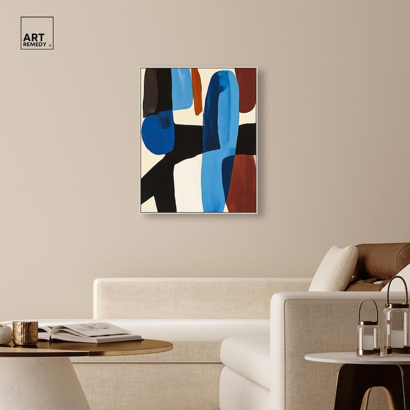 Cobalt Collision Canvas by Art Remedy