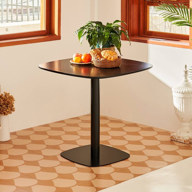 32" Square Tulip Dining Table - Black