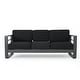 preview thumbnail 4 of 26, Cape Coral Aluminum 7-piece Sofa Chat Set with Fire Pit by Christopher Knight Home
