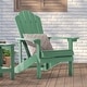 preview thumbnail 36 of 55, Bonosuki Faux Wood Outdoor Patio Adirondack Chair Dark Green