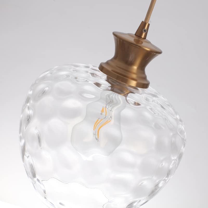 1-Light Pendant Light with Glass Shade for Kitchen Island