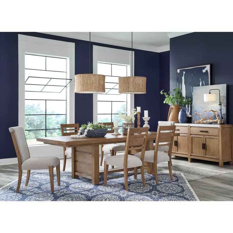 Magnussen Home Plum Creek Sierra Brown Upholstered Side Chair Two Pack - 20.63''W x 22.75''D x 38''H