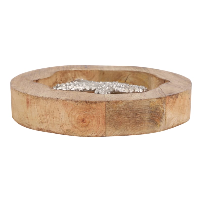 Decorative Figurine on Round Wooden Stand Sculpture