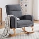 preview thumbnail 89 of 105, HOMYKA Rocking Chair for Nursery with Footrest