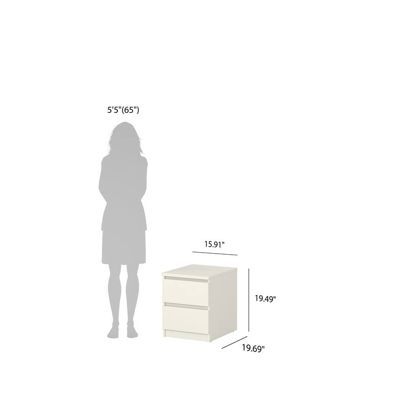 Porch & Den McKellingon Contemporary 2-drawer Nightstand