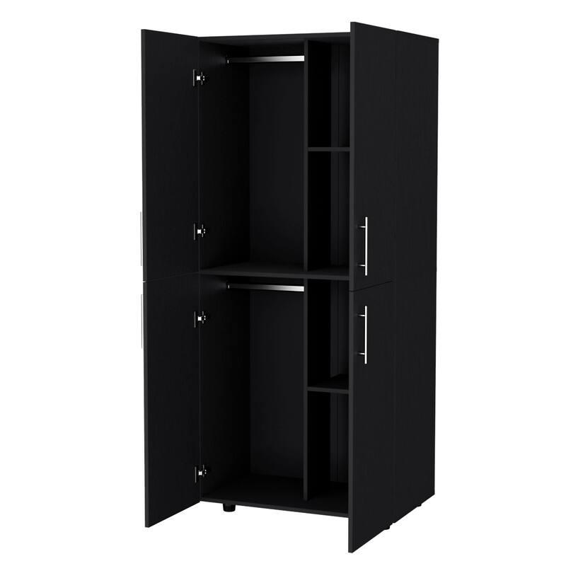 Hazel Armoire in melamine with 2 doors - N/A