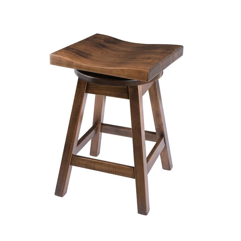 Amish Made Maple Swivel Urban Bar Stool - Cappuccino - Bar Height