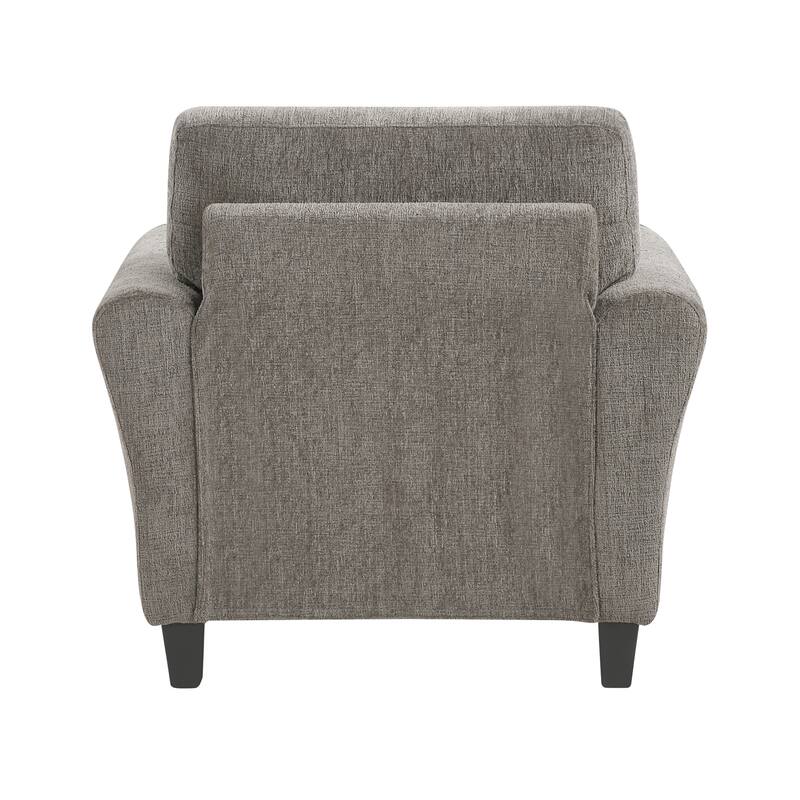 Diboli Chenille 3-Piece Living Room Set - Wood Finish Exposed Feet