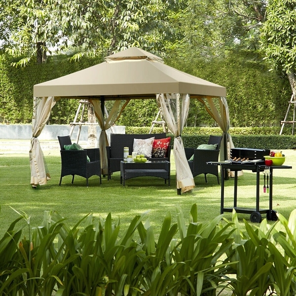 Backyard Gazebo 10x10 for Patio Canopy Tent Shelter Awning Sun Shade NEW 
